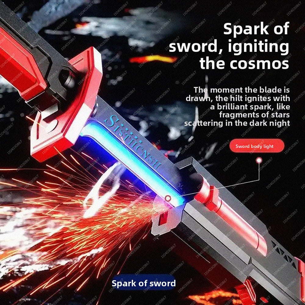 Glowing Streamer Sword Toy – Spark & Smoke Effect