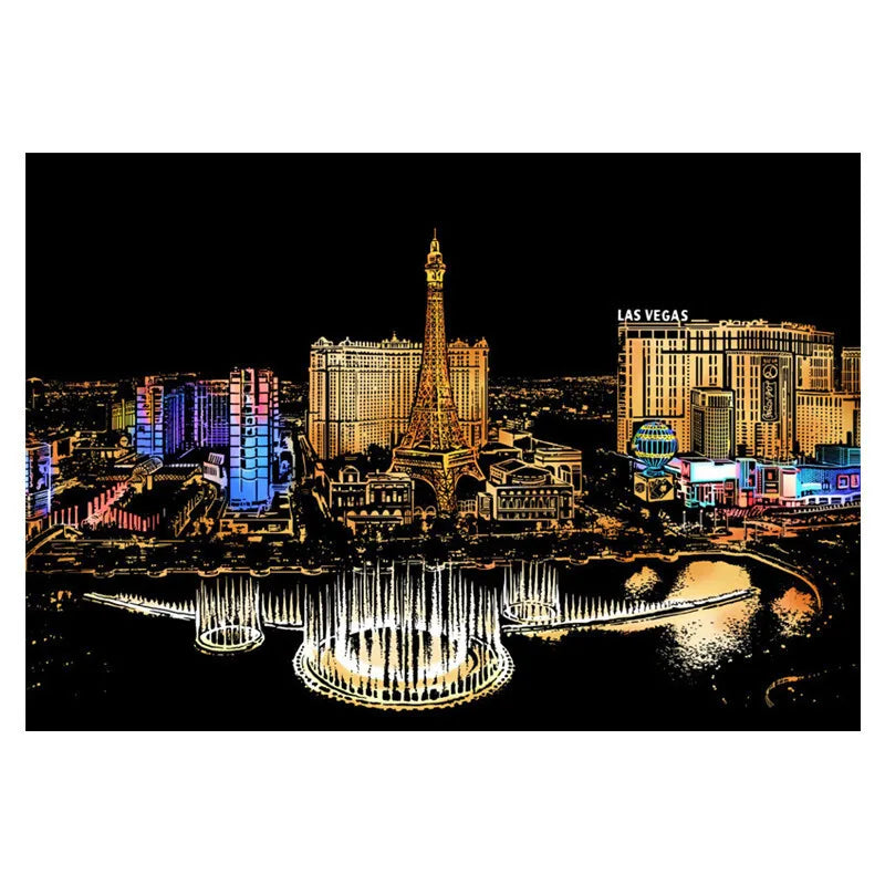 Scratch Art City Landmarks Kit – Creative DIY Decor