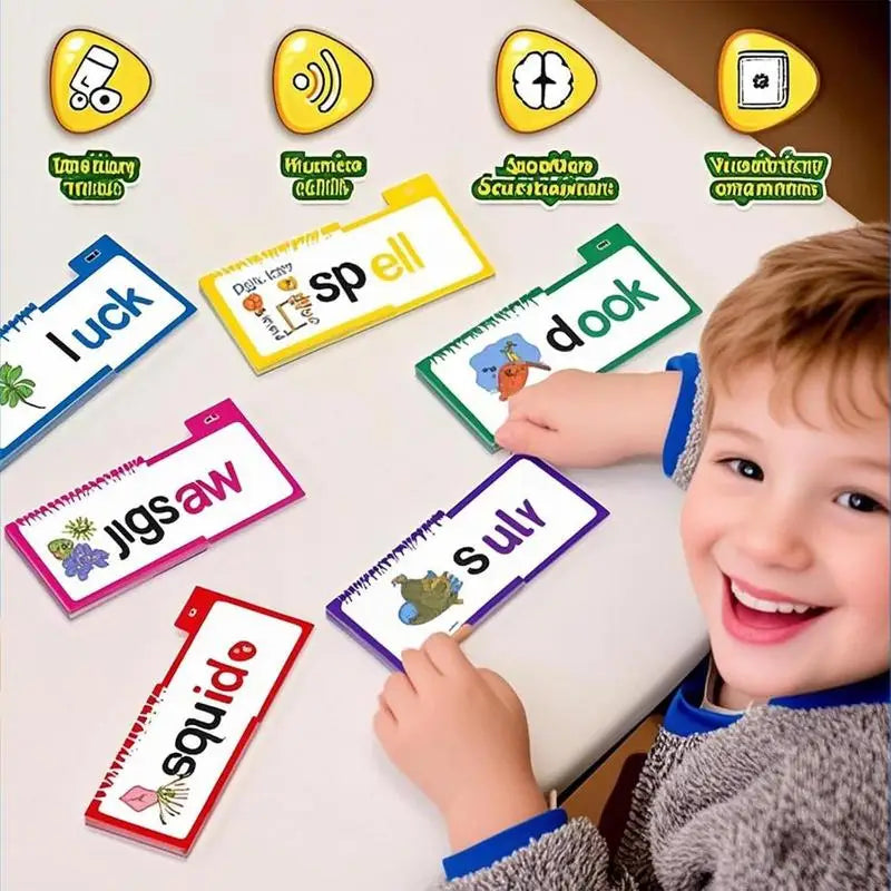 Phonics Flash Cards & Rhyming Flip Book for Kids