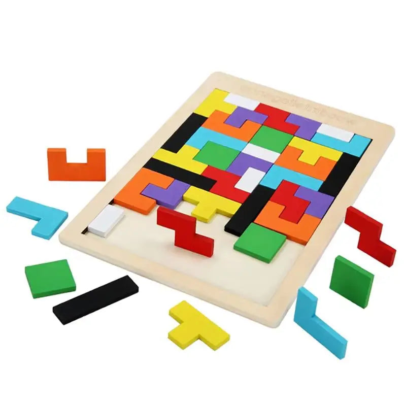 Wooden Tangram Puzzle Set – Brain Training Fun for Kids