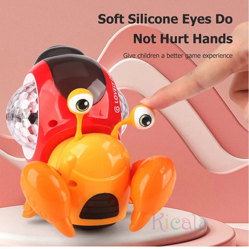 Crawling Crab Baby Toys With Music Light Up Interactive Musical Toys For Baby Dancing Crawling Toys Moving Toddler Toys 0 12 - Toki Toy Box