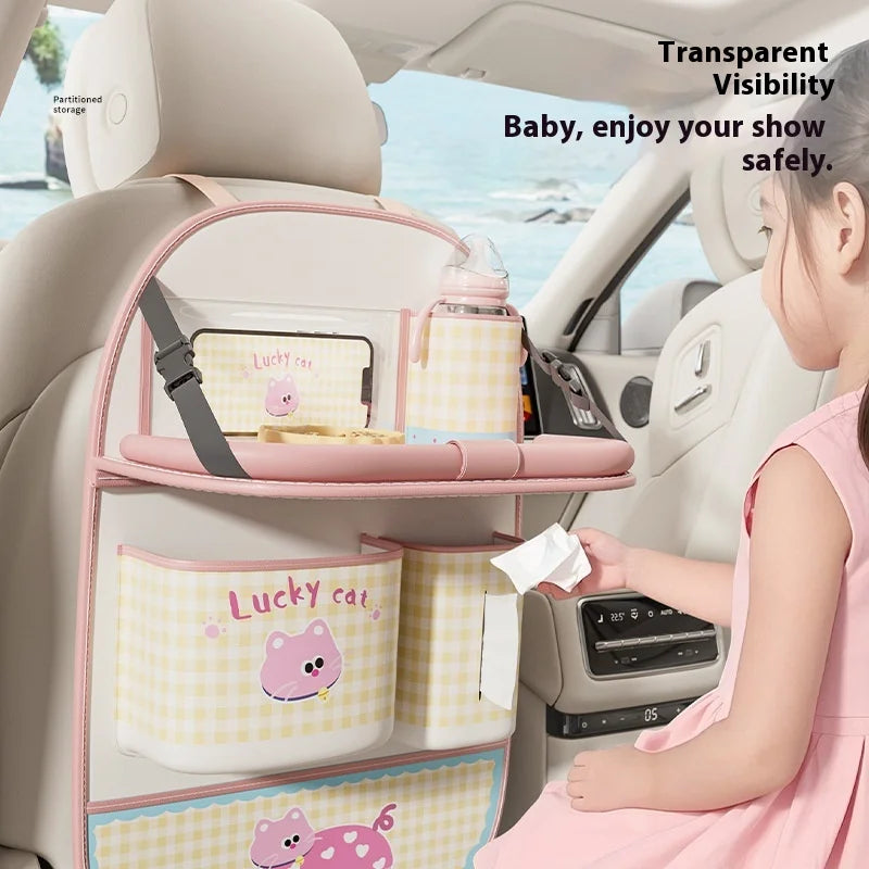 Kids Car Seat Organizer – Cartoon Kick Mat – Size Reference | Toki Toy Box