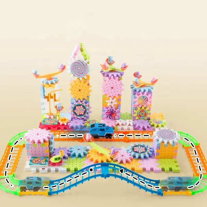 Electric Gear Building Blocks – Motorized STEM Set