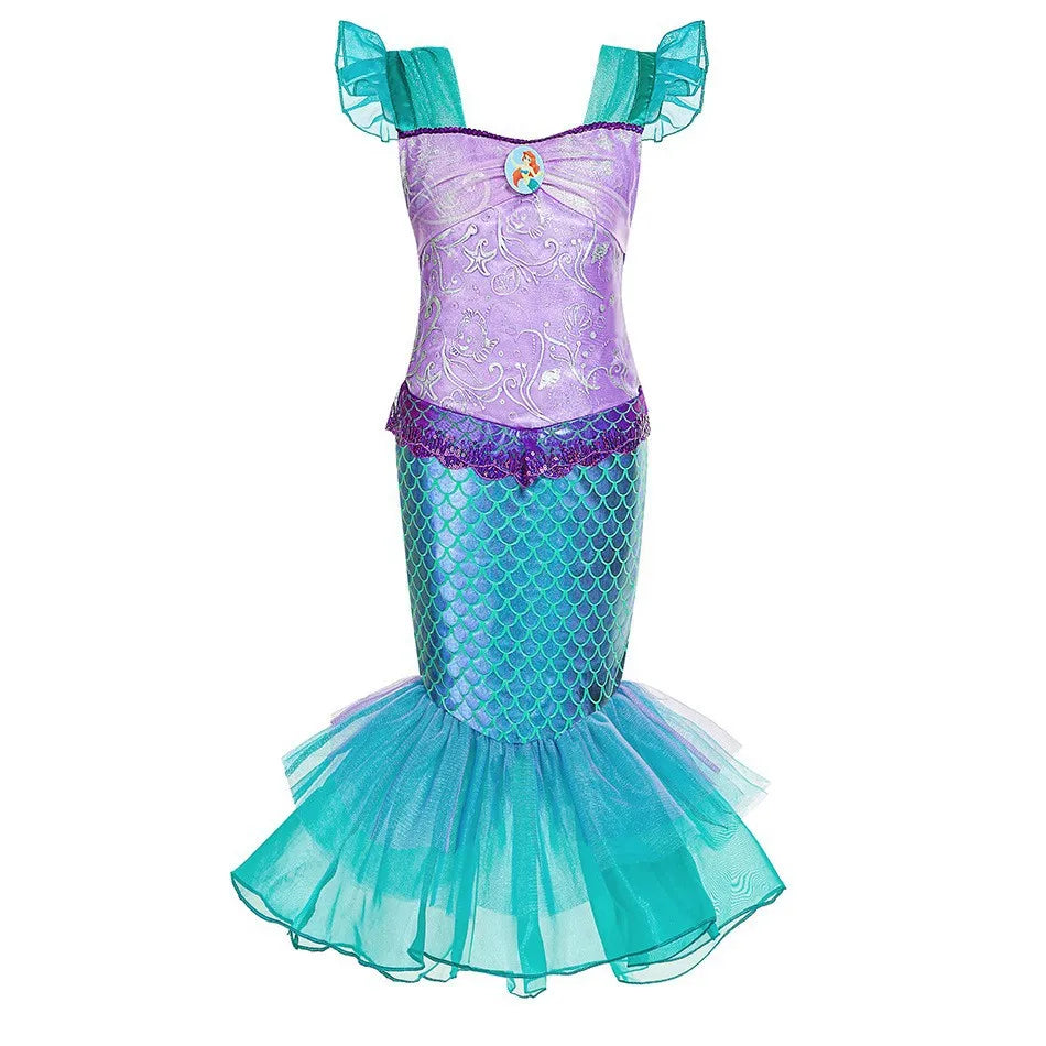 Sparkling Ocean Princess Dress for Kids