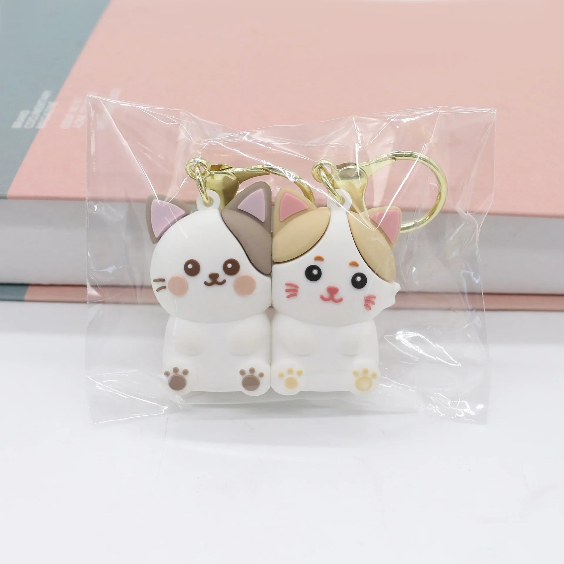 Magnetic Panda Couple Keychain – Cute Backpack Charm - Toki Toy Box