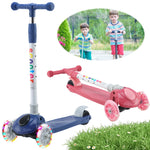 Kids 3-Wheel Kick Scooter – Adjustable Height with Light-Up Wheels