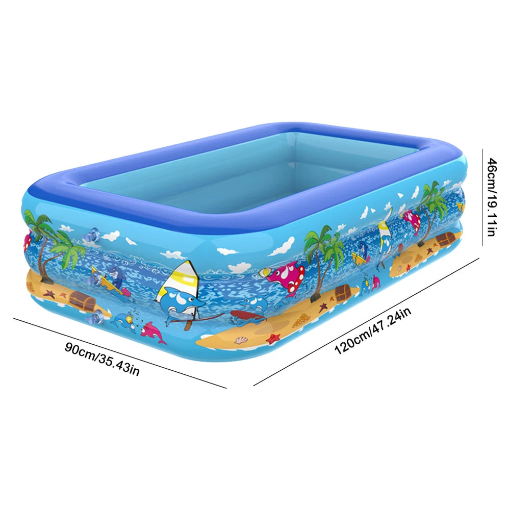 Inflatable Kids Swimming Pool – Portable Summer Splash Pool
