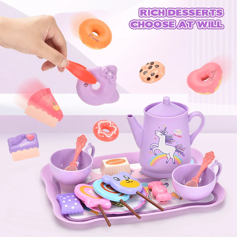 44-Piece Pretend Tea Party Set – Creative Play Kitchen Toy