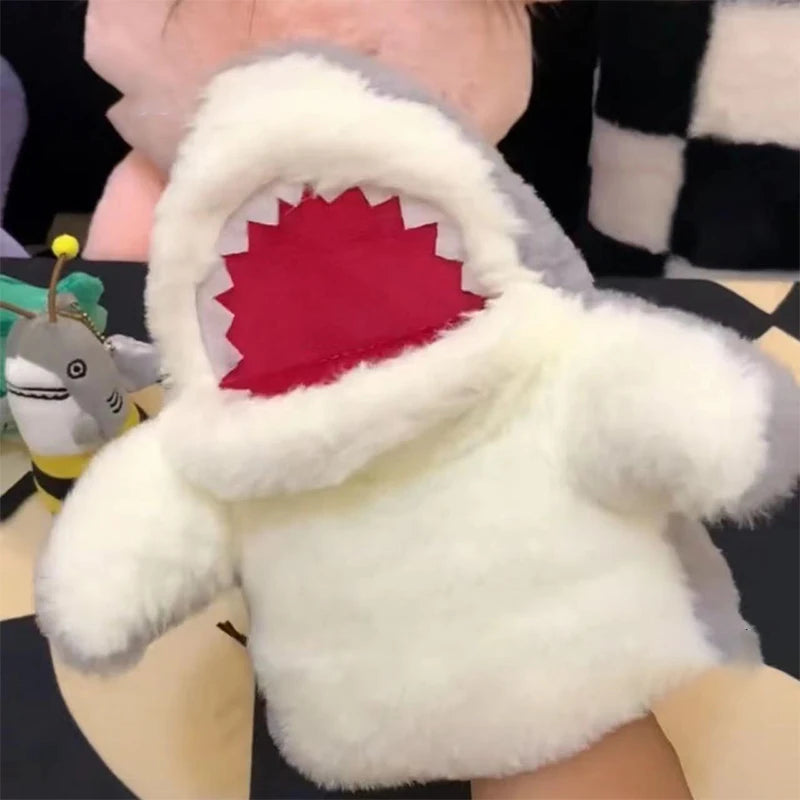 Plush Shark Hand Puppet Toy for Kids | Toki Toy Box – In Use | Toki Toy Box