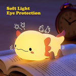 Axolotl Silicone Night Light – Soft, Touch-Controlled - USB Rechargeable.