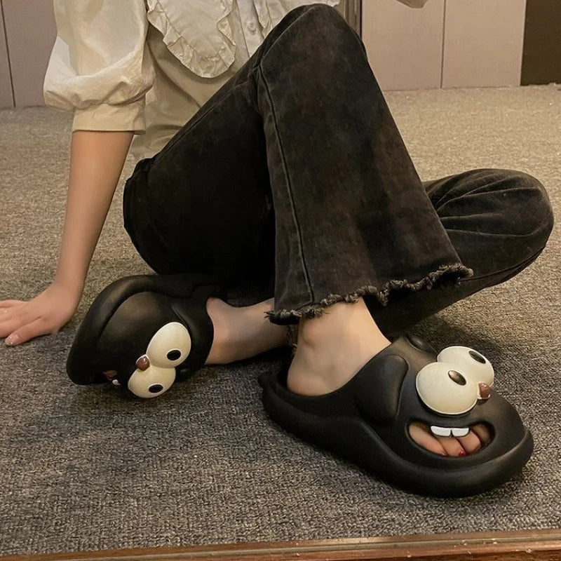 Funny Dog Tongue Slippers – Soft Plush Home Slides – Features | Toki Toy Box