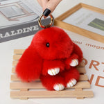 Fluffy Bunny Rabbit Fur Keychain for Girls