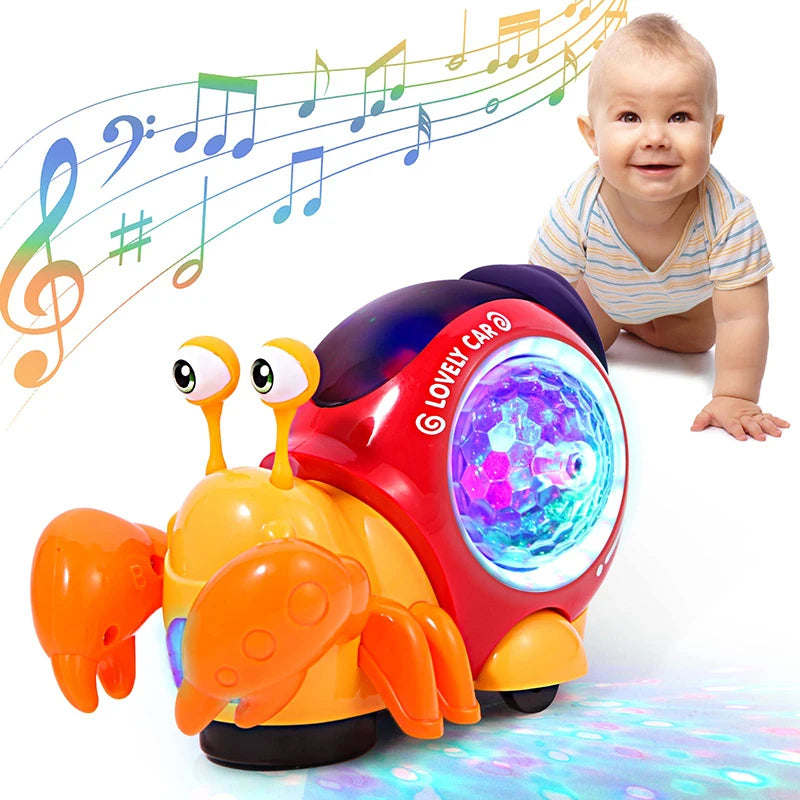 Smart Crawling Crab Toy for Tummy Time Kids - Toki Toy Box