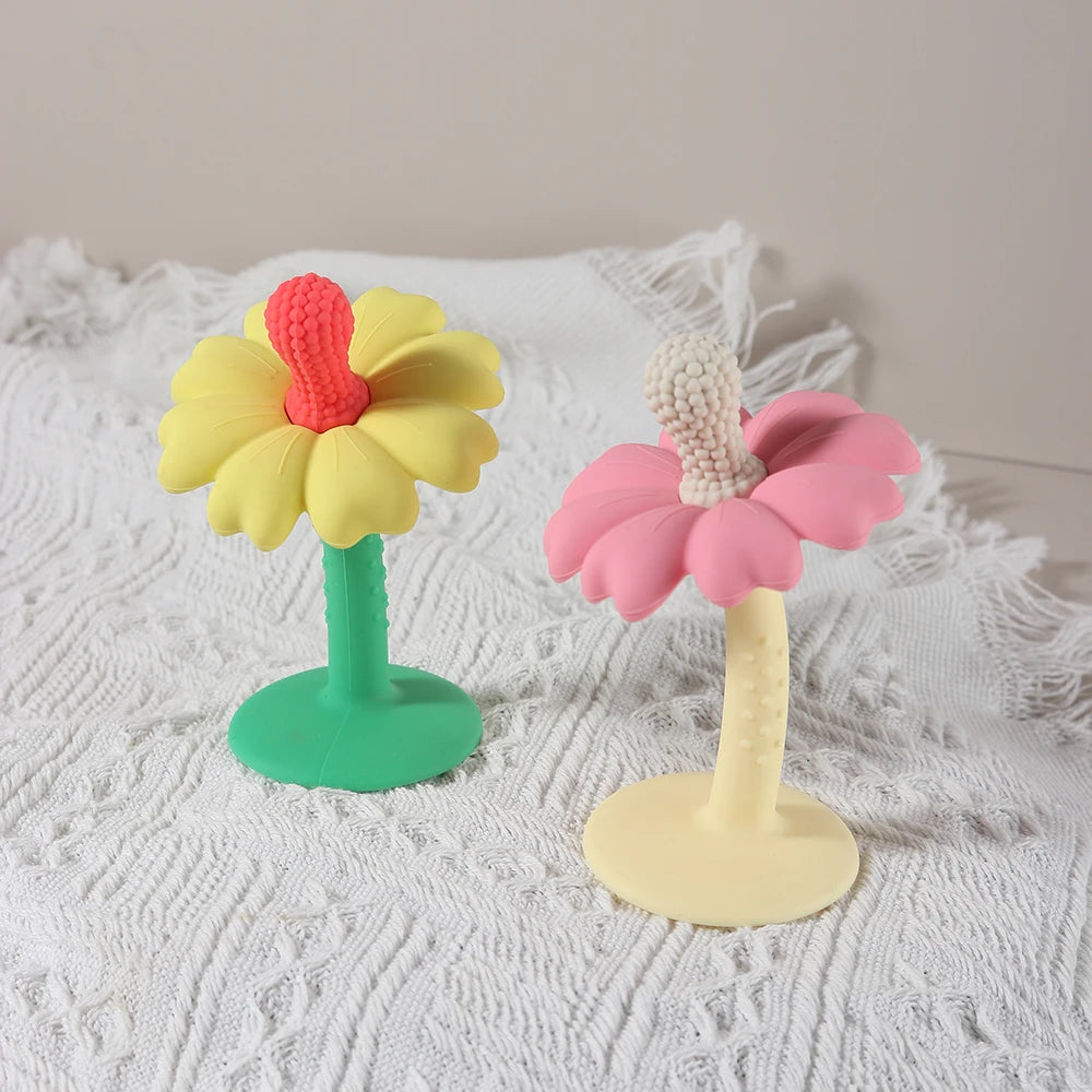 Baby Silicone Flower Teether – BPA-Free Infant Chew Toy - Toki Toy Box