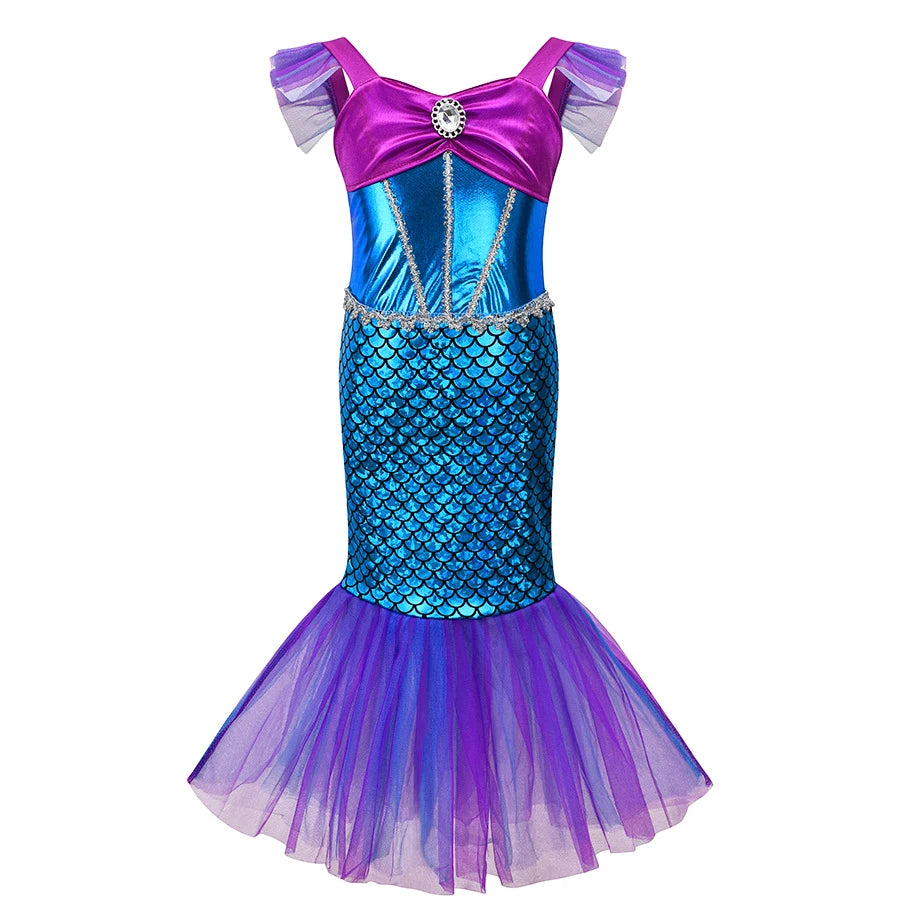 Sparkling Ocean Princess Dress for Kids