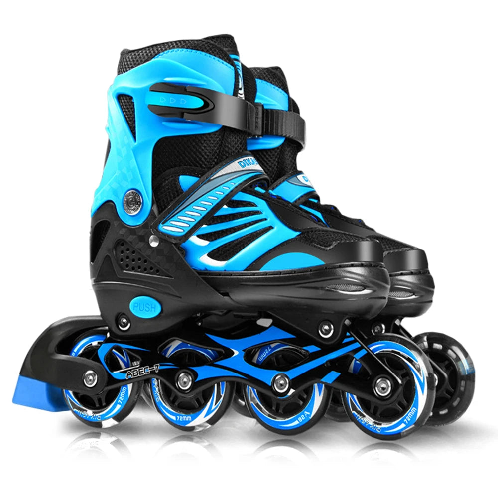 Adjustable Kids Inline Skates with Light-Up Wheels