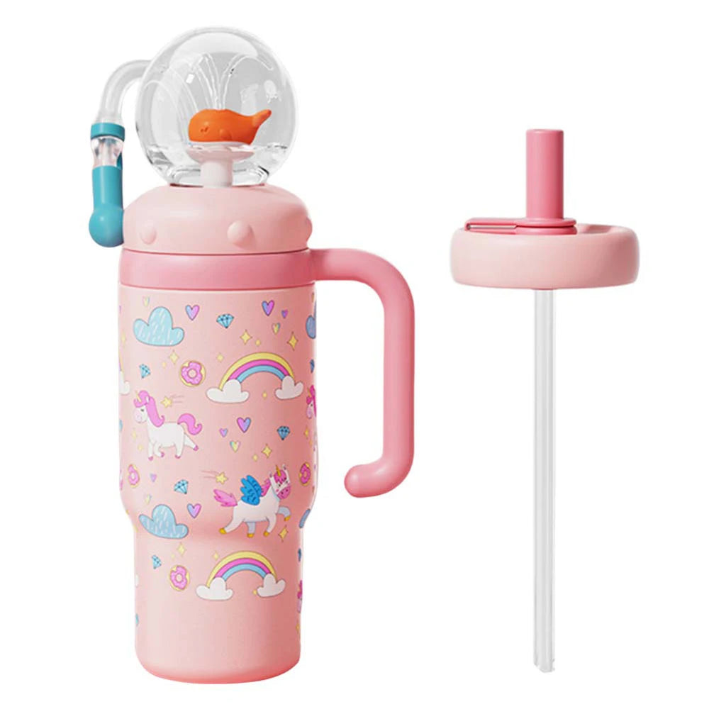 Whale Fountain Tumbler – 710ml Squirt Cup