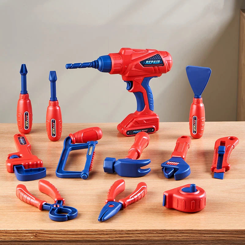 Kids Electric Drill Workbench – 46-48 Piece Tool Set