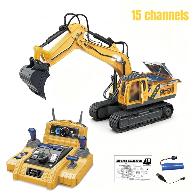 RC Excavator Toy – Alloy Remote Control Construction Truck – Whats Included | Toki Toy Box