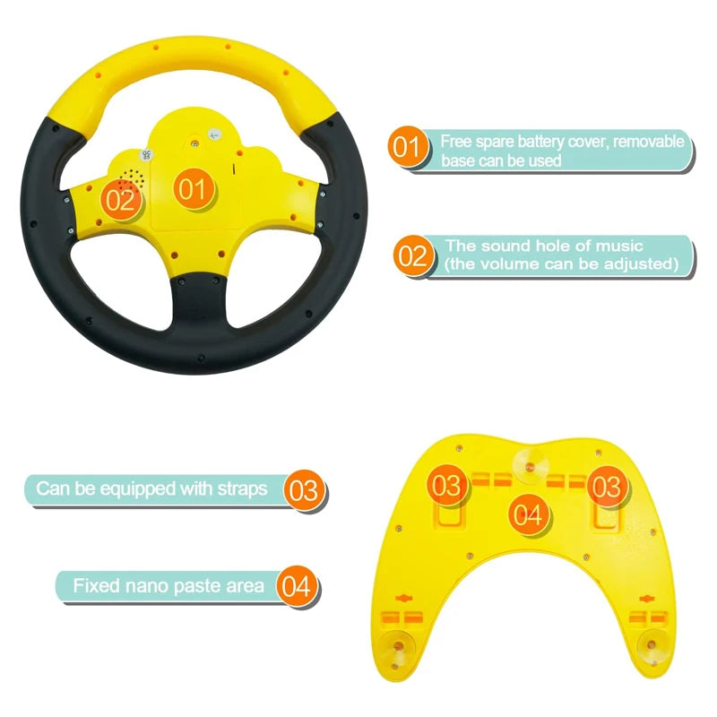 Toddler Steering Wheel Toy – Travel Fun for Kids - Toki Toy Box