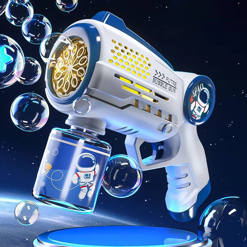 Astronaut Bubble Machine – Automatic Rocket Blaster Toy – Size Reference | Toki Toy Box