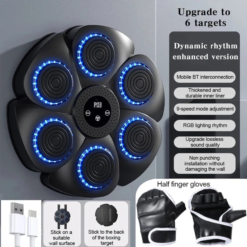 Smart Musical Boxing Machine – Portable Interactive Training Device – In Use | Toki Toy Box