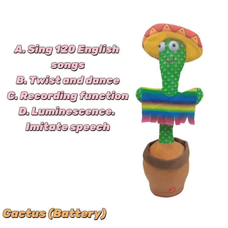 Dancing Talking Cactus Toy – Interactive Fun for – Color Options | Toki Toy Box