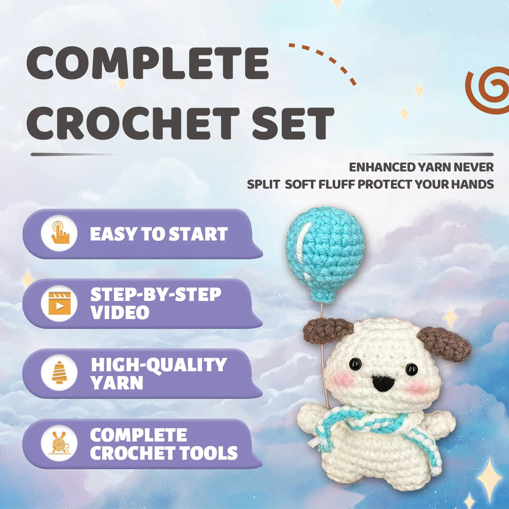 Cute Animal Crochet Kit for Beginners | YAMAXIN DIY Craft Set