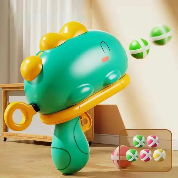 Dino Catapult Dart Game – Sticky Ball Target Fun