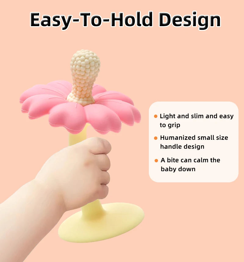 Baby Silicone Flower Teether – BPA-Free Infant Chew Toy - Toki Toy Box
