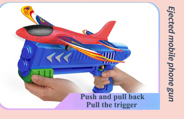 Foam Plane Launcher Set – Long Range Outdoor Fun for Kids