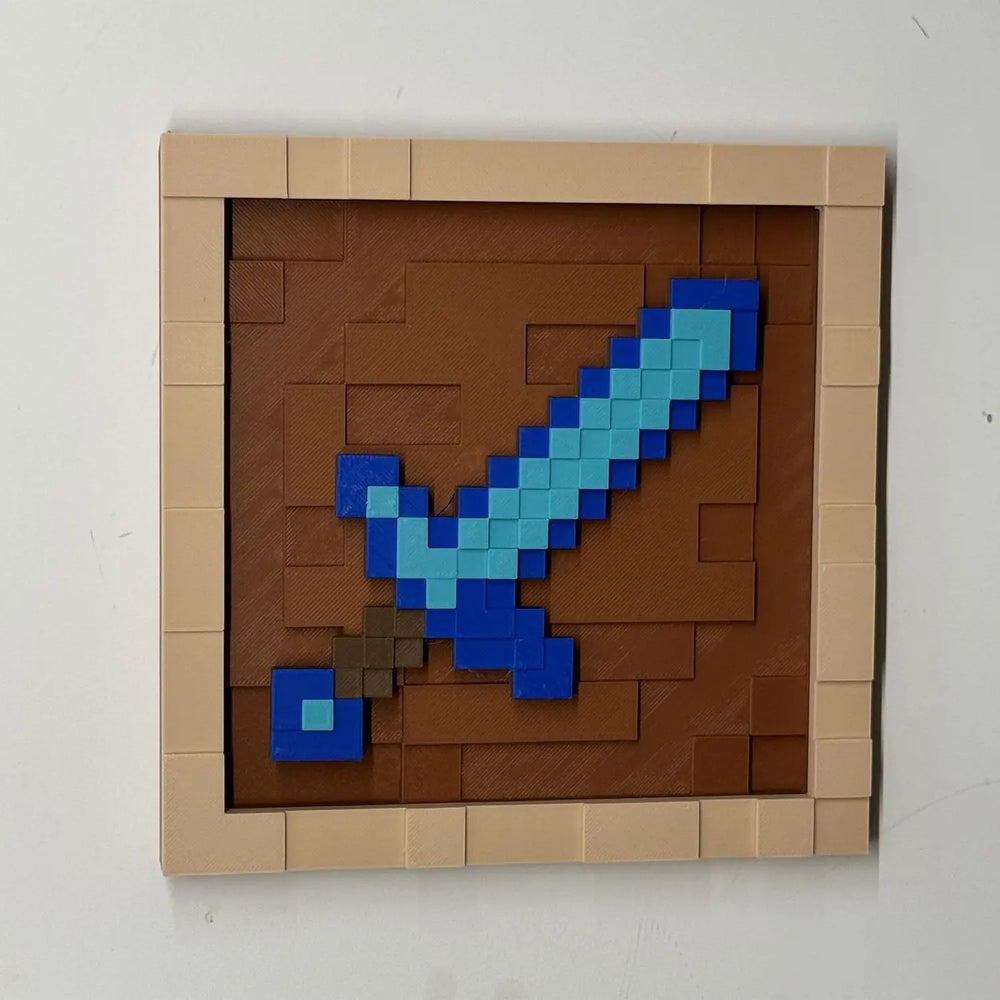 Pixel Game Item Frame – 3D Printed Display