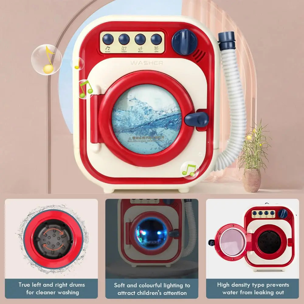 Mini Washing Machine Toy – Realistic Pretend Play Fun