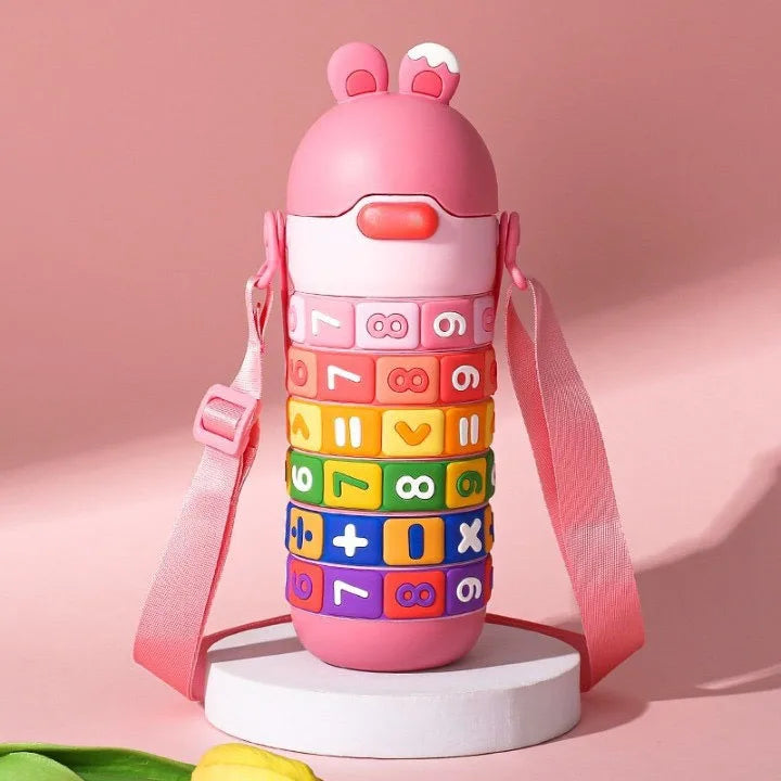 Kids Thermal Water Bottle – Digital Puzzle Straw Cup - Toki Toy Box