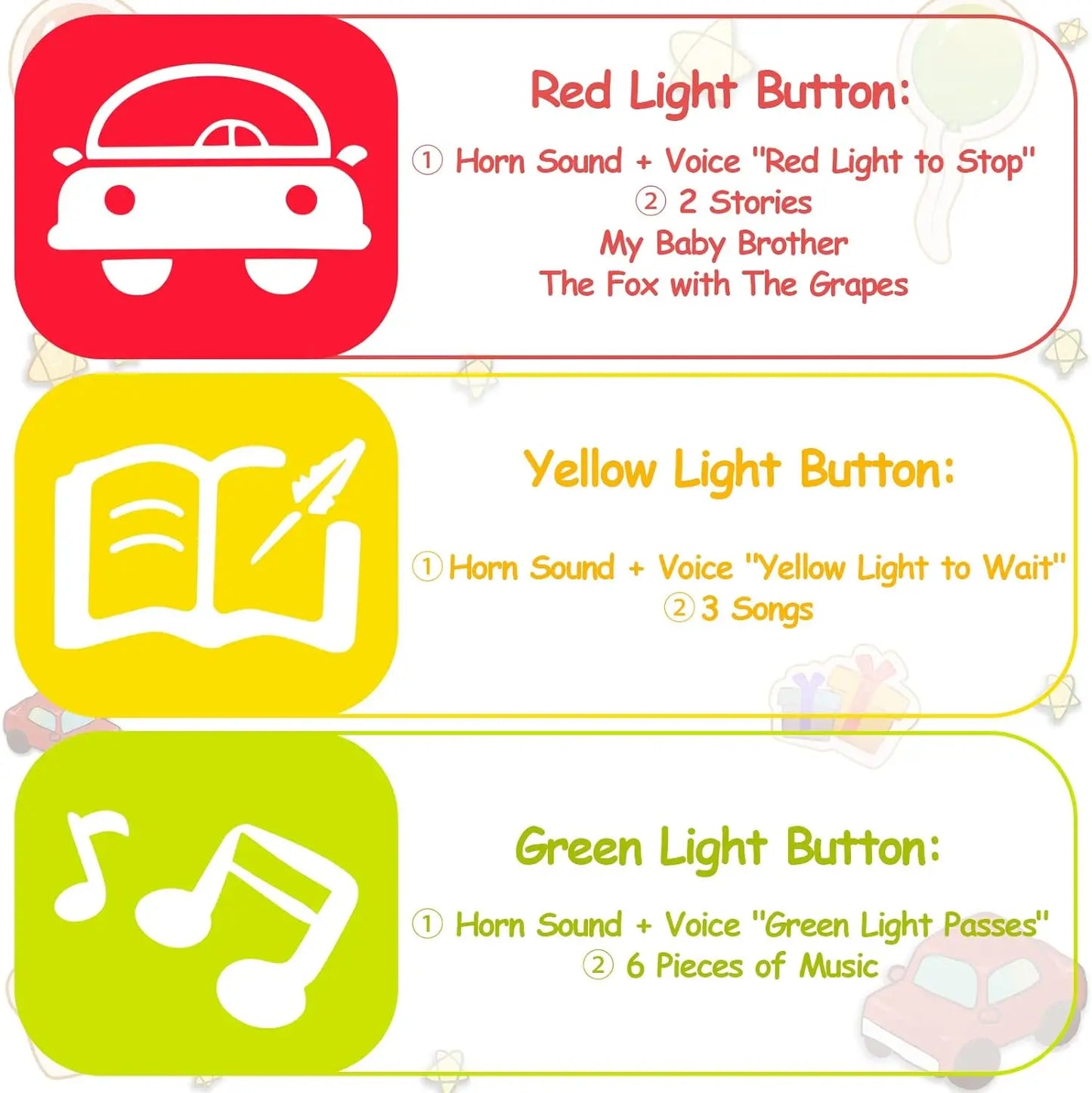 Baby Musical Steering Wheel Toy – Interactive Car Seat Toy for Sensory Play & Motor Skill Development