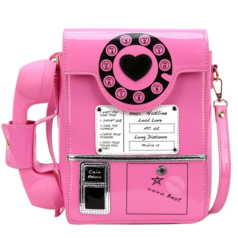 Retro Telephone Crossbody Bag for Trendsetters