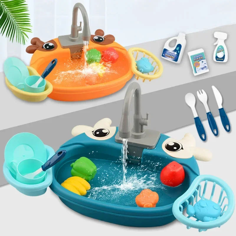 Kids Kitchen Sink Play Set with Running Water – Lifestyle | Toki Toy Box