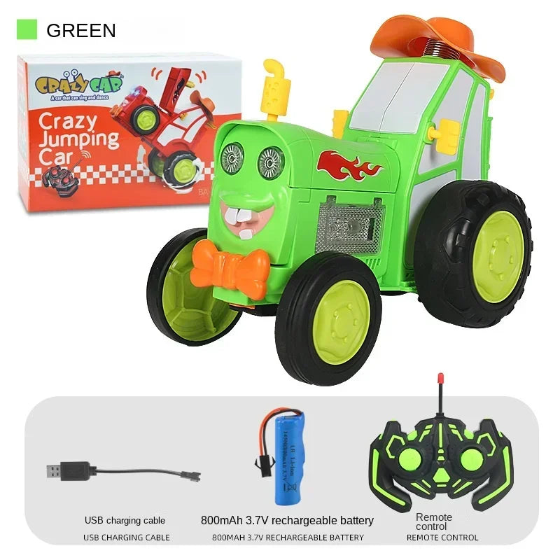 Box contents: stunt car, remote control and charging cable