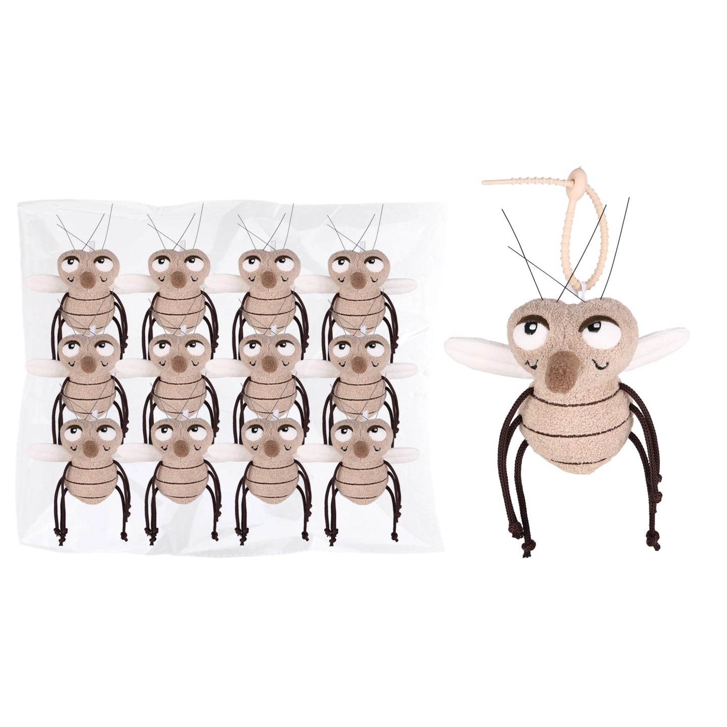 Squeaky Mosquito Plush Keychain – Funny Gift