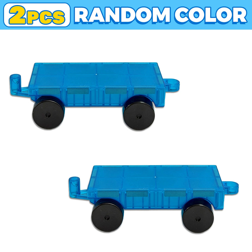 2-Pack Magnetic Car Base for Building Blocks