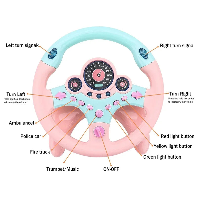 Toddler Steering Wheel Toy – Travel Fun for Kids - Toki Toy Box