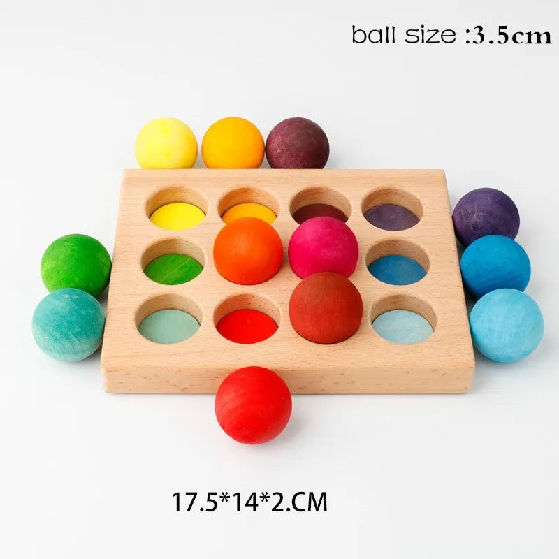 Wooden Petal Marble Run – Creative Building Toy for Kids – Size Reference | Toki Toy Box