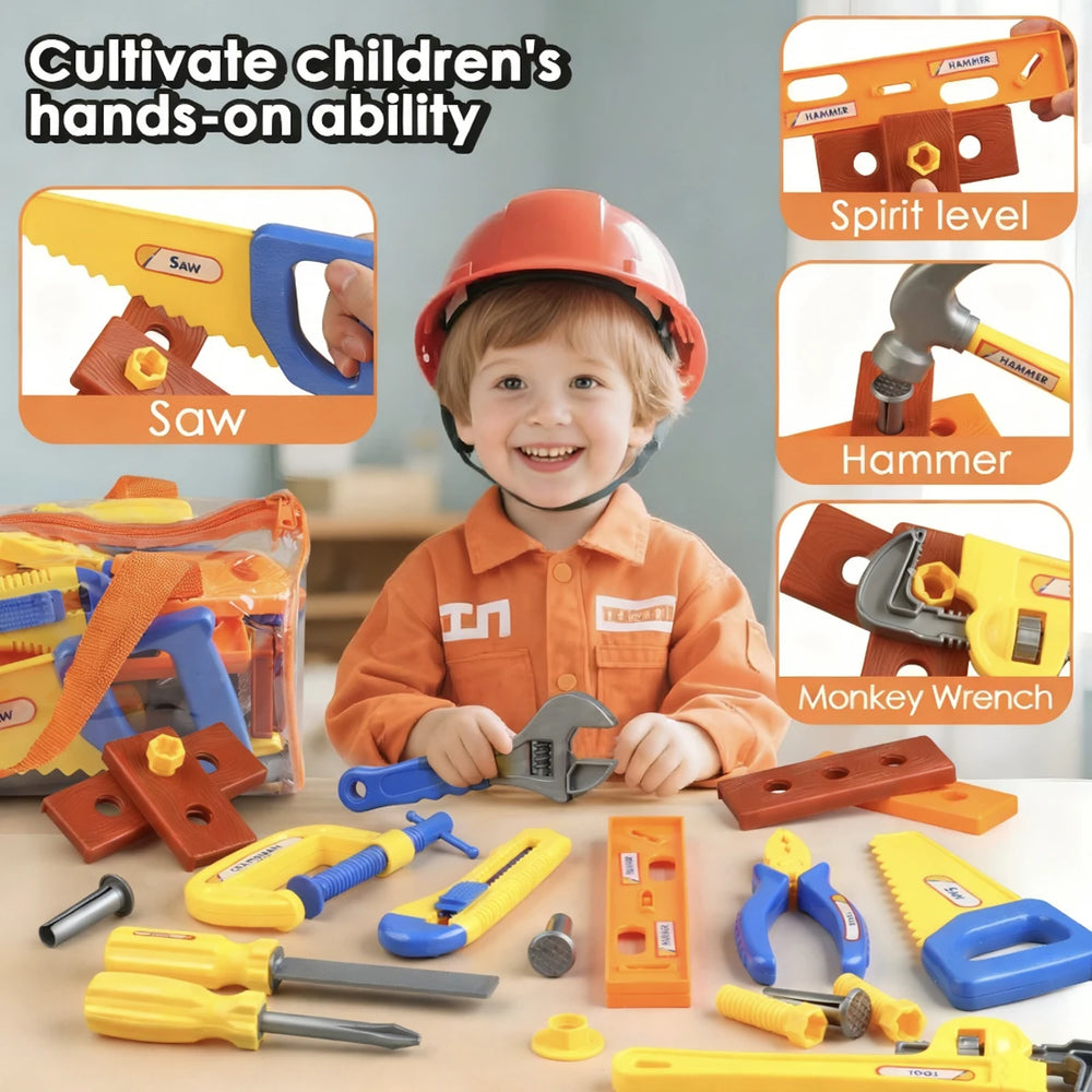 Kids Construction Tool Set – Montessori Play Kit