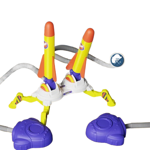 Air Rocket Launcher Toy with Foot Pump – Outdoor Jump & Stomp Play Set for Kids