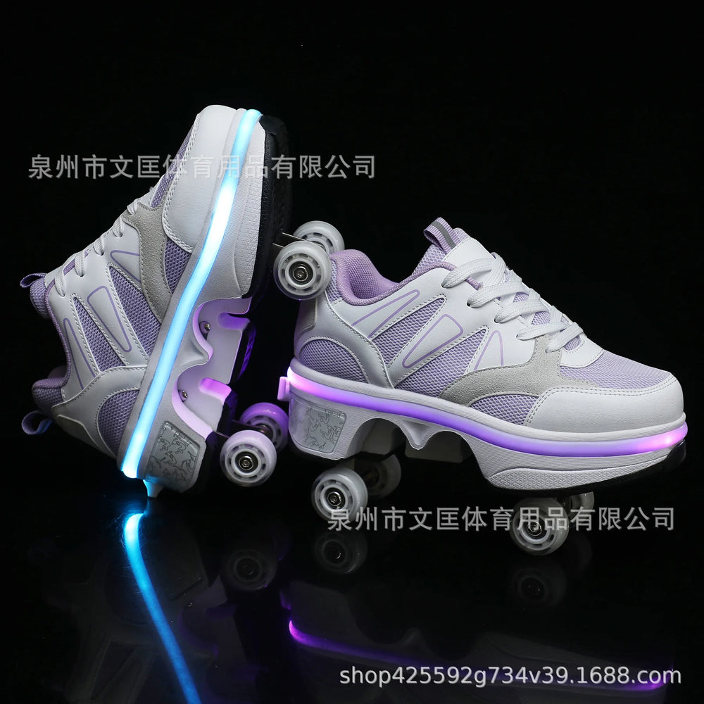 Transform Roller Shoes With Hidden Wheels