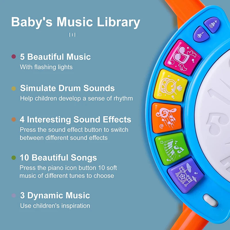 Kids Drum Set with Mic – Fun Music Play for Toddlers – Lifestyle | Toki Toy Box