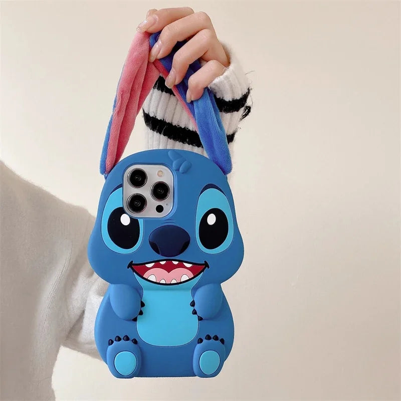 Cute Alien Plush Ear iPhone Case – Soft Strap Cover – Detail | Toki Toy Box