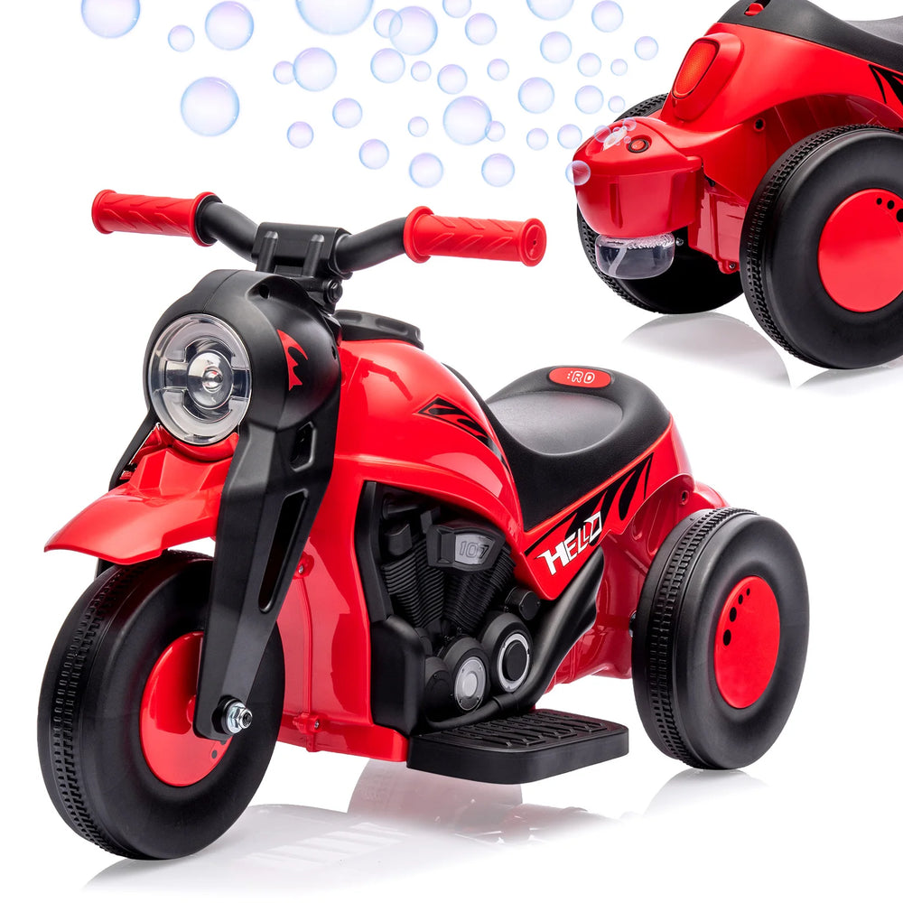 Kids Ride-On Bubble Motorcycle with Lights & Music