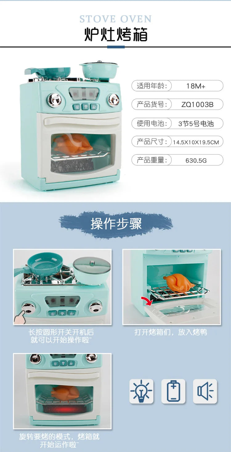 Pretend Kitchen Appliance Play Set for Curious Kids