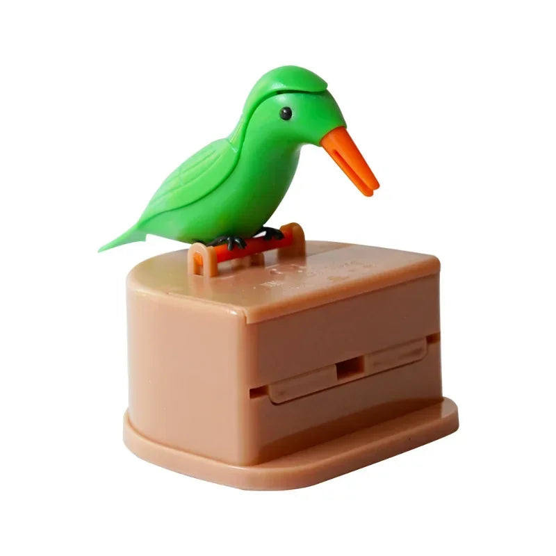 Bird Toothpick Dispenser | Fun Push Pop Design | Toki Toy Box – In Use | Toki Toy Box